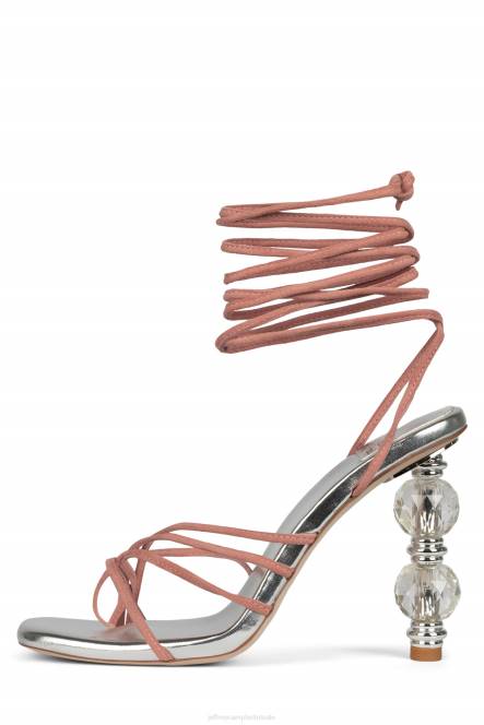 Jeffrey Campbell bijouxx-2 NDHB1614 sandaal met hak roze suède zilver vrouwen