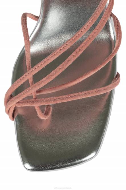 Jeffrey Campbell bijouxx-2 NDHB1614 sandaal met hak roze suède zilver vrouwen