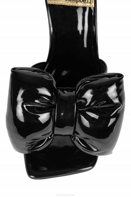 Jeffrey Campbell buig neer NDHB1533 sandaal met hak zwart patent goud vrouwen