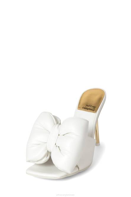 Jeffrey Campbell buig neer NDHB1552 sandaal met hak wit goud vrouwen
