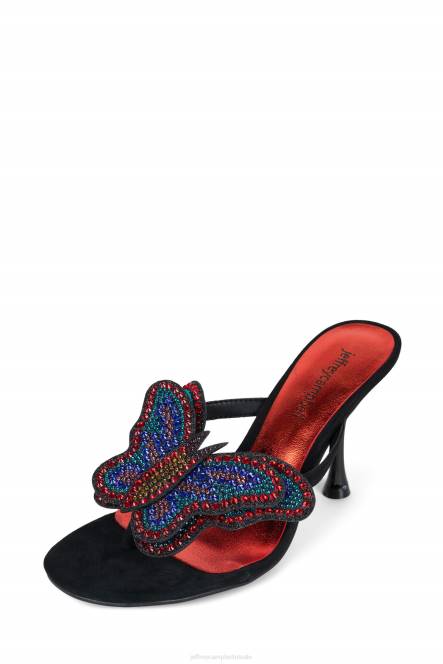 Jeffrey Campbell dromen NDHB1602 sandaal met hak zwart suede blauw rood vrouwen