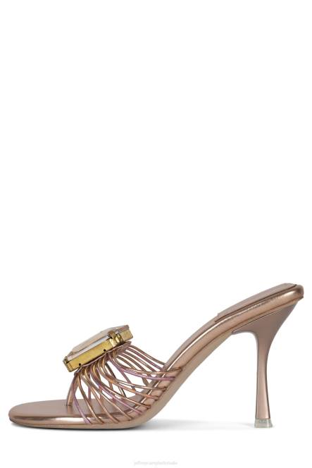 Jeffrey Campbell echt juweeltje NDHB109 sandaal met hak goud metallic combinatie vrouwen