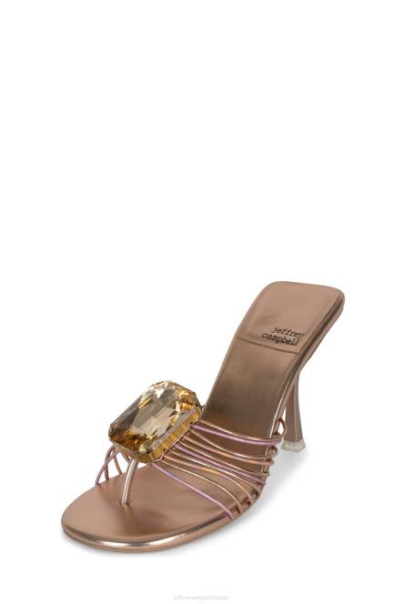 Jeffrey Campbell echt juweeltje NDHB109 sandaal met hak goud metallic combinatie vrouwen