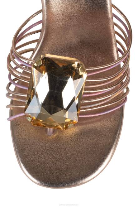 Jeffrey Campbell echt juweeltje NDHB109 sandaal met hak goud metallic combinatie vrouwen