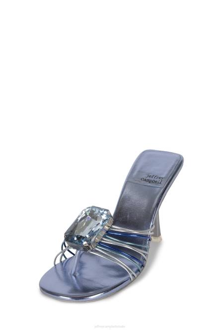 Jeffrey Campbell echt juweeltje NDHB110 sandaal met hak lichtblauw metallic multi vrouwen
