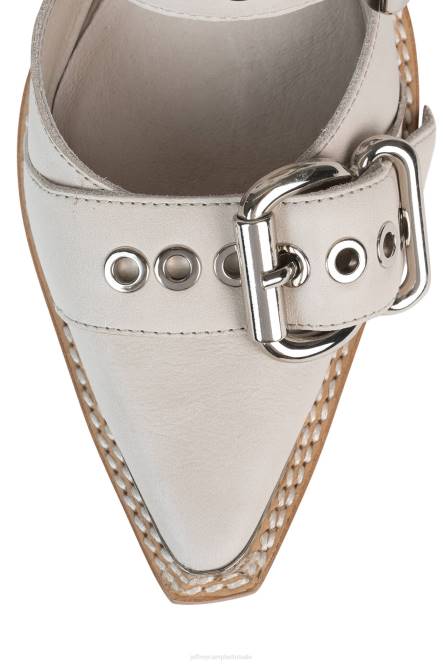Jeffrey Campbell emilia NDHB52 sandaal met hak ivoor zilver vrouwen