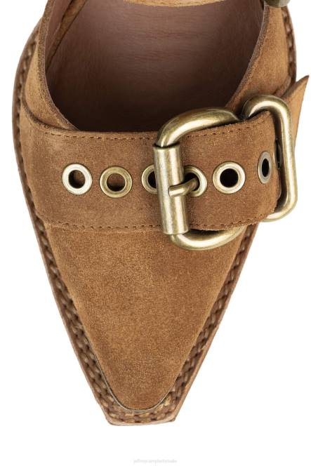Jeffrey Campbell emilia NDHB53 sandaal met hak lichtbruin suède vrouwen