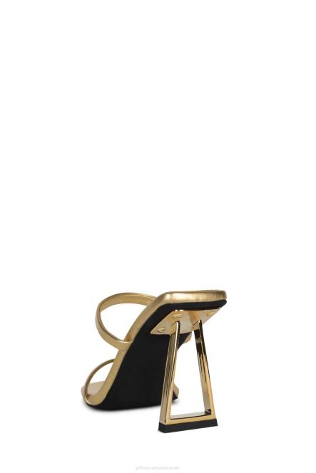 Jeffrey Campbell erfstuk NDHB1511 sandaal met hak goud metallic rood vrouwen