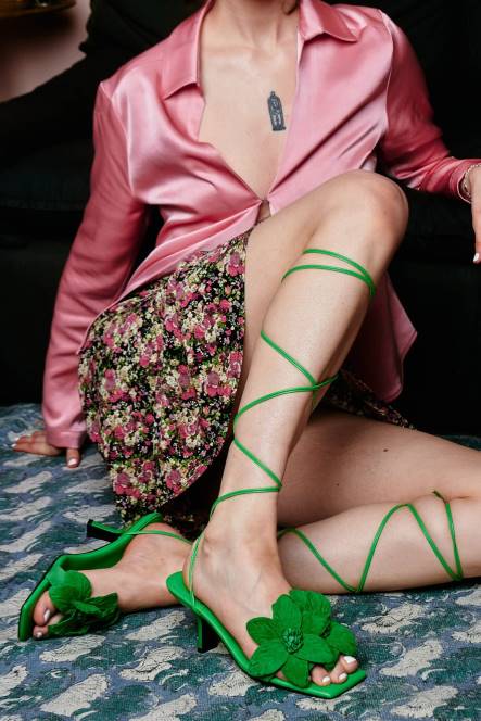 Jeffrey Campbell essence NDHB127 sandaal met hak groen suède vrouwen