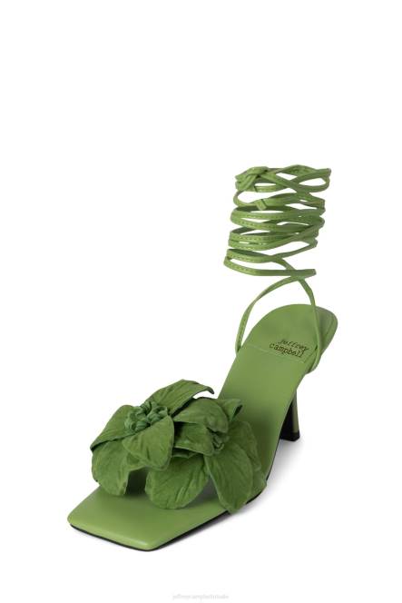 Jeffrey Campbell essence NDHB127 sandaal met hak groen suède vrouwen