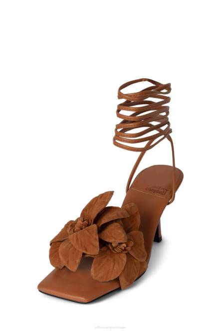 Jeffrey Campbell essence NDHB128 sandaal met hak lichtbruin suède vrouwen