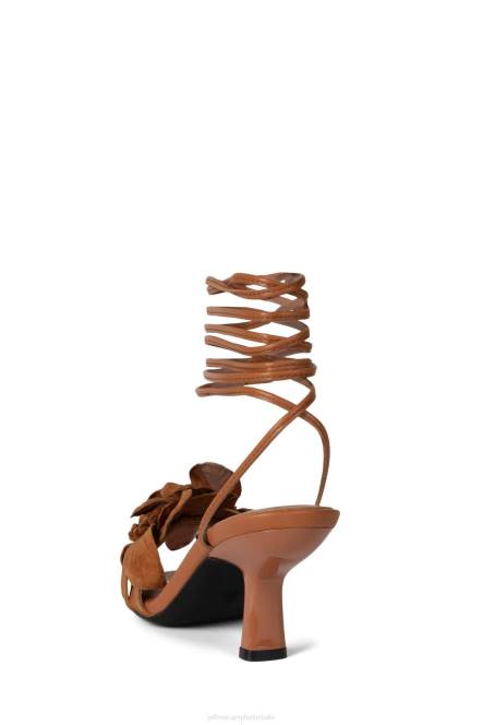 Jeffrey Campbell essence NDHB128 sandaal met hak lichtbruin suède vrouwen