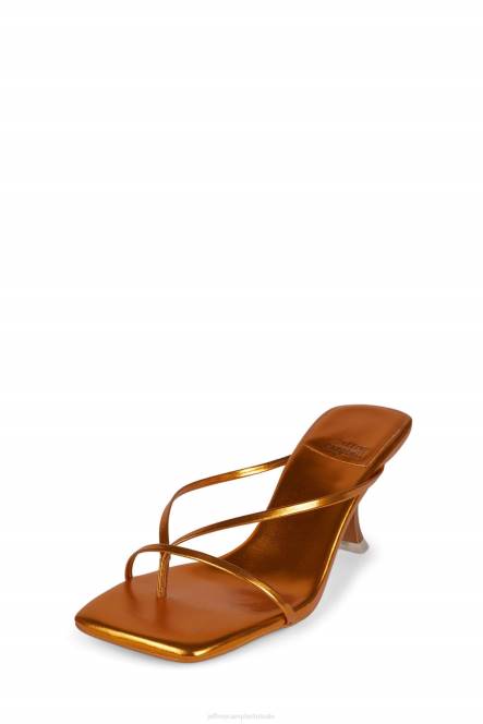Jeffrey Campbell flexx NDHB1587 sandaal met hak oranje metaalachtig vrouwen