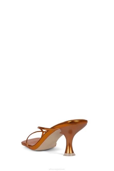 Jeffrey Campbell flexx NDHB1587 sandaal met hak oranje metaalachtig vrouwen