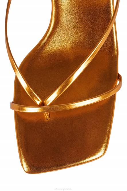 Jeffrey Campbell flexx NDHB1587 sandaal met hak oranje metaalachtig vrouwen