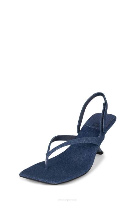 Jeffrey Campbell gefuseerd-nb NDHB1405 sandaal met hak blauw spijkerstof vrouwen