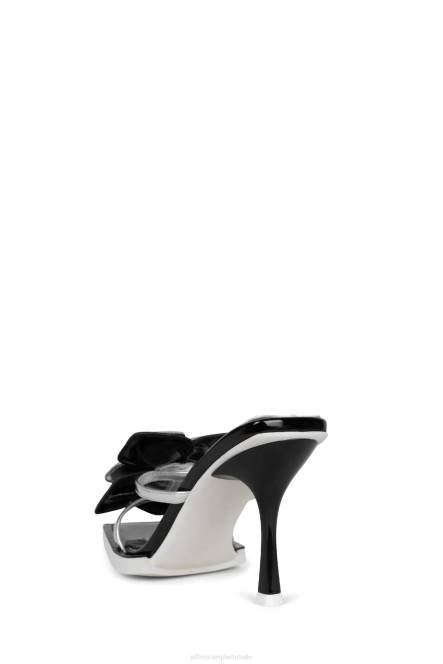 Jeffrey Campbell geplant NDHB1579 sandaal met hak zwart wit zilver combo vrouwen
