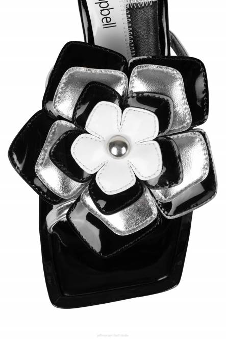 Jeffrey Campbell geplant NDHB1579 sandaal met hak zwart wit zilver combo vrouwen