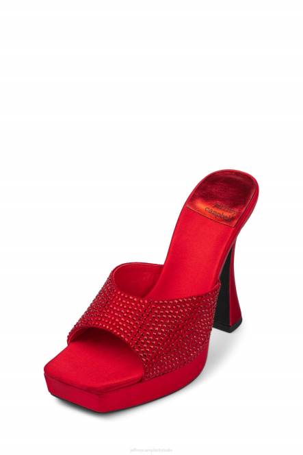 Jeffrey Campbell hollywoodj NDHB1566 sandaal met hak rood satijn rood vrouwen