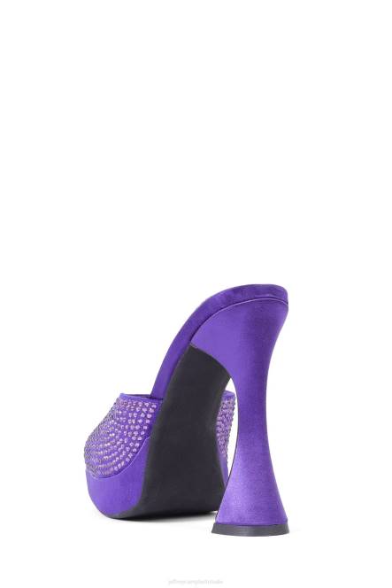 Jeffrey Campbell hollywoodj NDHB1567 sandaal met hak paars satijn paars vrouwen