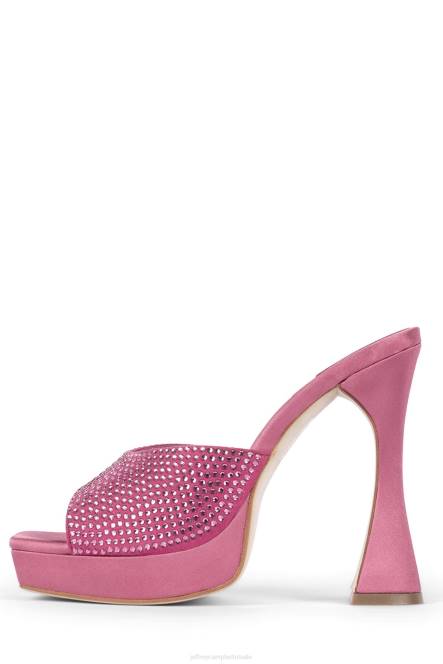 Jeffrey Campbell hollywoodj NDHB1569 sandaal met hak warm roze satijn roze vrouwen