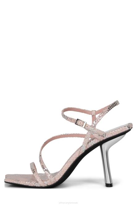Jeffrey Campbell idealistisch NDHB1474 sandaal met hak roze slang zilver vrouwen