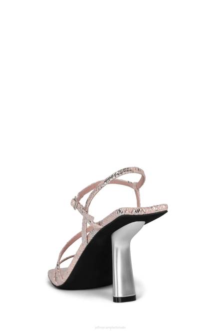 Jeffrey Campbell idealistisch NDHB1474 sandaal met hak roze slang zilver vrouwen