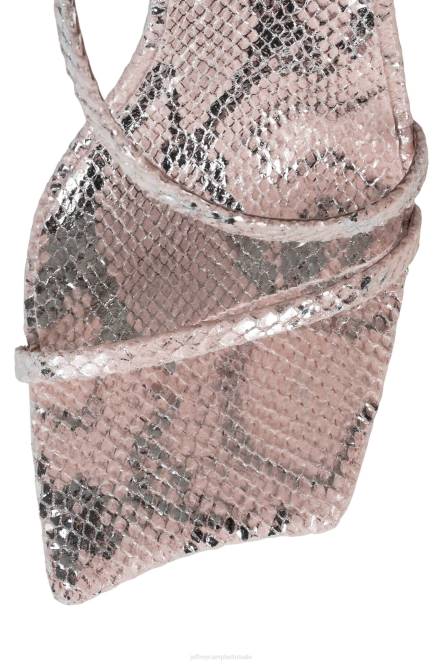 Jeffrey Campbell idealistisch NDHB1474 sandaal met hak roze slang zilver vrouwen