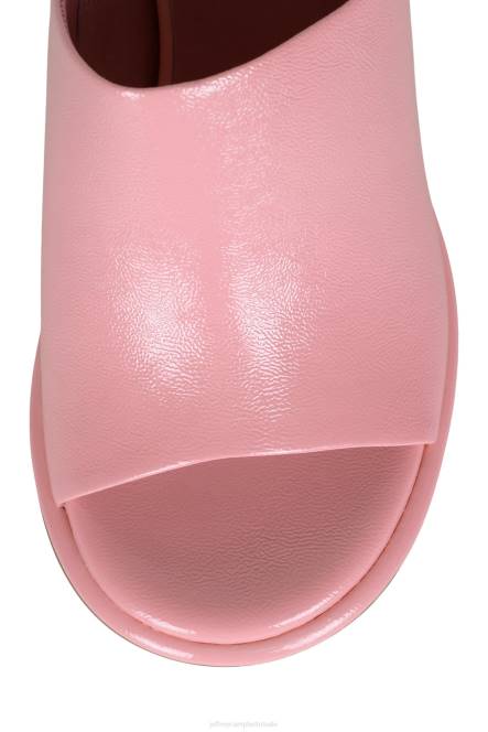 Jeffrey Campbell impliciet NDHB1561 sandaal met hak roze gekreukt patent vrouwen