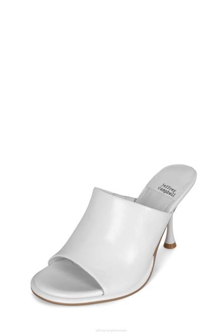 Jeffrey Campbell impliciet NDHB1562 sandaal met hak wit gekreukt patent vrouwen