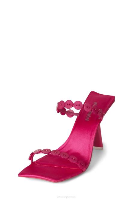 Jeffrey Campbell indrukken NDHB1444 sandaal met hak fuchsia satijn combinatie vrouwen