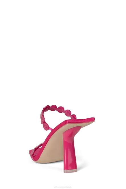 Jeffrey Campbell indrukken NDHB1444 sandaal met hak fuchsia satijn combinatie vrouwen