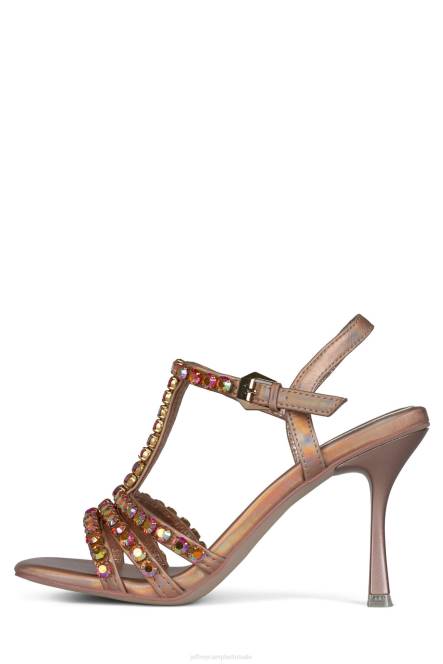 Jeffrey Campbell jwl-t NDHB1604 sandaal met hak rosé goud iriserend vrouwen