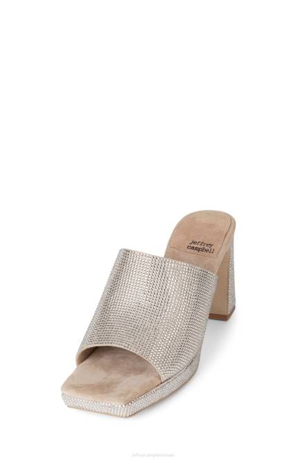 Jeffrey Campbell kaviaar-js NDHB1435 sandaal met hak nude suède champagne vrouwen