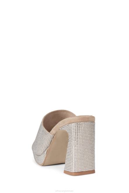 Jeffrey Campbell kaviaar-js NDHB1435 sandaal met hak nude suède champagne vrouwen