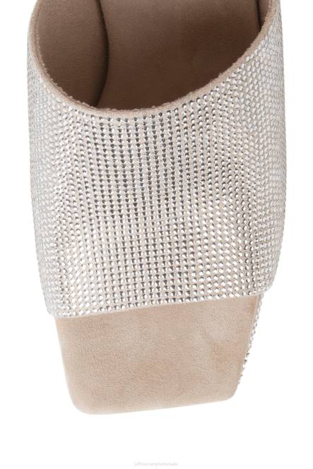 Jeffrey Campbell kaviaar-js NDHB1435 sandaal met hak nude suède champagne vrouwen