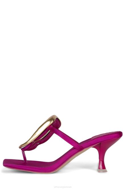 Jeffrey Campbell linq-up NDHB1494 sandaal met hak fuchsia satijn goud vrouwen