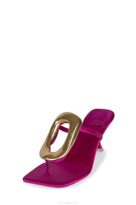 Jeffrey Campbell linq-up NDHB1494 sandaal met hak fuchsia satijn goud vrouwen