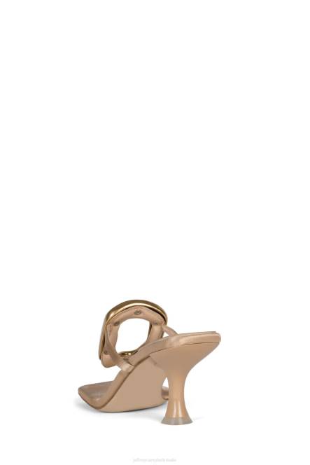 Jeffrey Campbell linq-up NDHB1497 sandaal met hak natuurlijk satijn goud vrouwen
