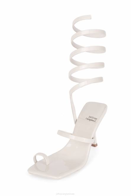 Jeffrey Campbell luzia NDHB1629 sandaal met hak ivoor patent vrouwen
