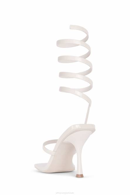 Jeffrey Campbell luzia NDHB1629 sandaal met hak ivoor patent vrouwen