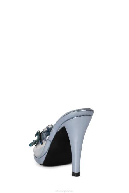 Jeffrey Campbell meest verse NDHB1436 sandaal met hak blauwe metallic combinatie vrouwen