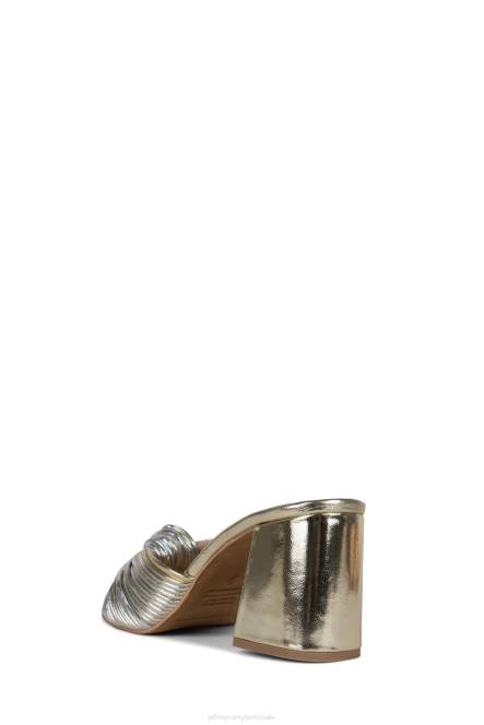 Jeffrey Campbell melanger-2 NDHB1646 sandaal met hak zilver goud vrouwen
