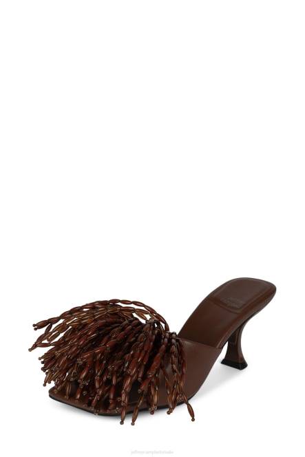 Jeffrey Campbell meneer-big-pom NDHB1610 sandaal met hak bruin vrouwen