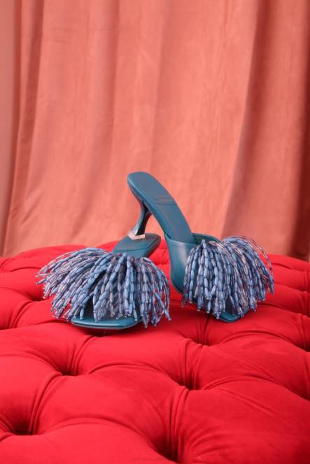 Jeffrey Campbell meneer-big-pom NDHB1611 sandaal met hak blauw vrouwen