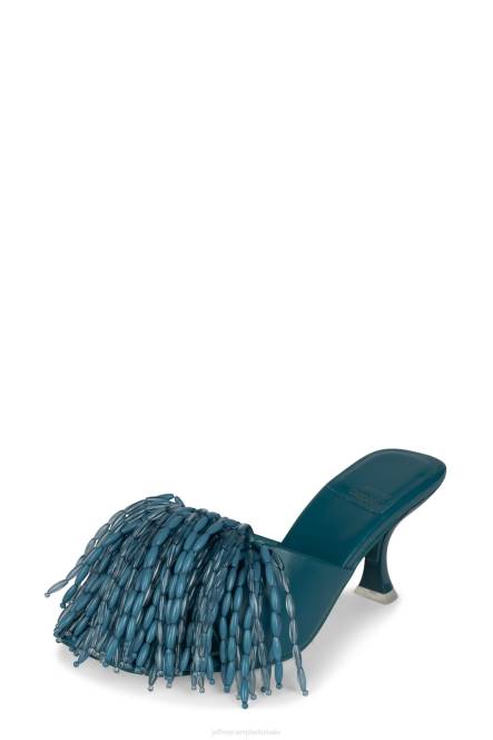 Jeffrey Campbell meneer-big-pom NDHB1611 sandaal met hak blauw vrouwen