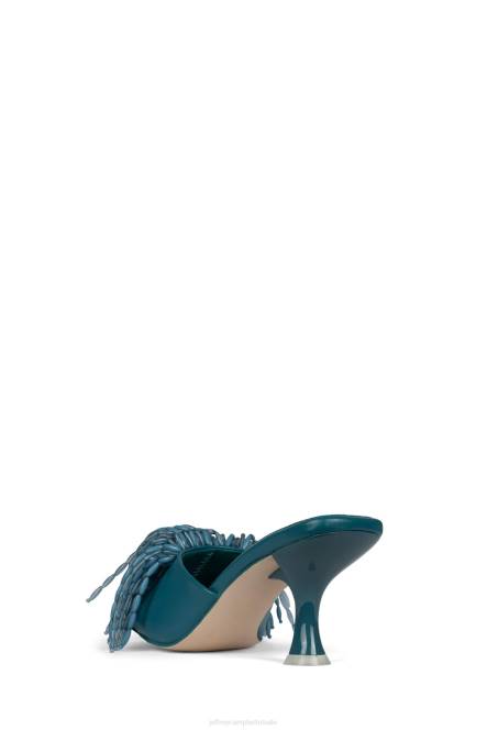 Jeffrey Campbell meneer-big-pom NDHB1611 sandaal met hak blauw vrouwen