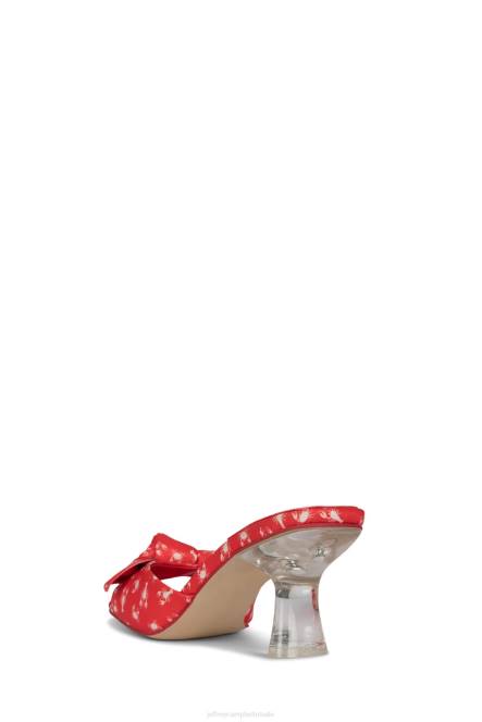 Jeffrey Campbell meneer boog NDHB1636 sandaal met hak rode kreeftenkrab print vrouwen