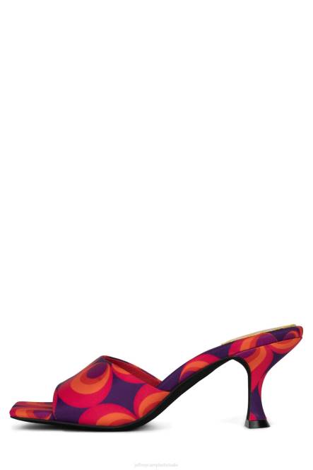 Jeffrey Campbell meneer-groot NDHB1478 sandaal met hak rood blauw multi vrouwen
