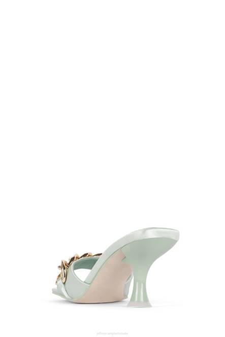 Jeffrey Campbell mr-big-ch NDHB1573 sandaal met hak mint satijn goud vrouwen